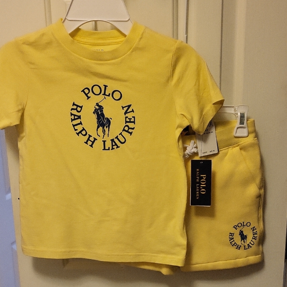 Polo by Ralph Lauren Yellow Short Sleeve Tee Vibrant Cotton Crew Neck